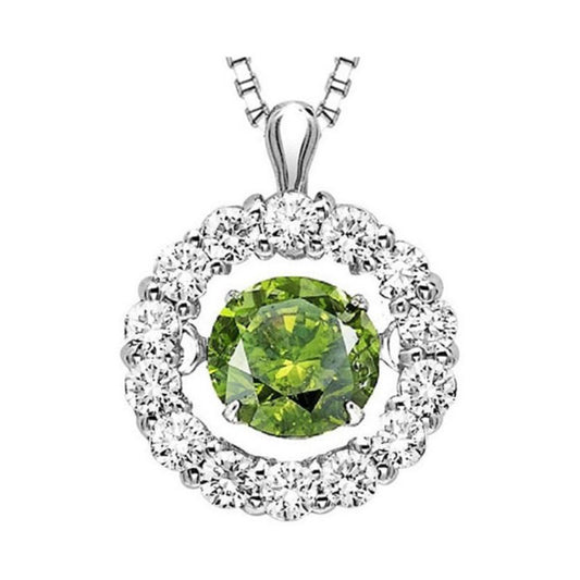 Gems One 14KT White Gold & Diamond Rhythm Of Love Neckwear Pendant  - 3/4 ctw