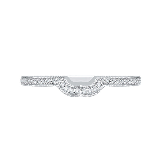 Shah Luxury Round Diamond Half-Eternity Wedding Band In 14K White Gold