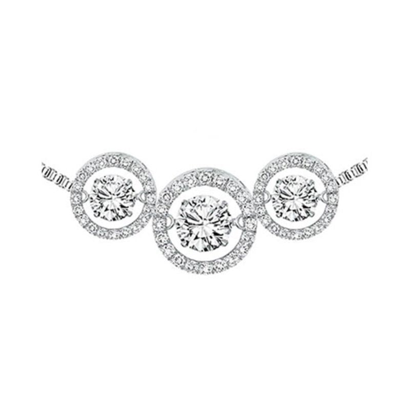 Gems One 14KT White Gold & Diamond Rhythm Of Love Neckwear Pendant  - 1/2 ctw
