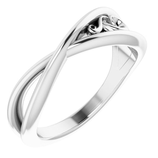 14K White Sculptural-Inspired  Ring