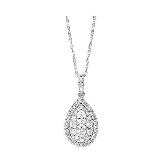 Gems One 14Kt White Gold Diamond (1/2Ctw) Pendant