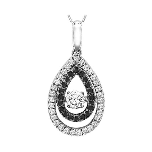 Gems One 14KT White Gold & Diamonds Stunning Neckwear Pendant - 3/8 ctw