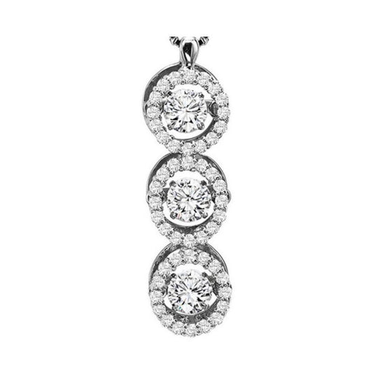 Gems One 14KT White Gold & Diamond Rhythm Of Love Neckwear Pendant  - 4 ctw