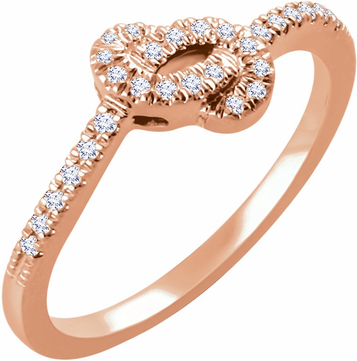 14K Rose 1/6 CTW Diamond Knot Ring