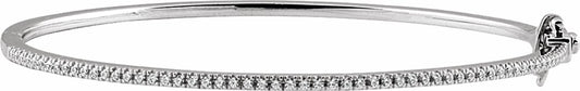 14K White 1/2 CTW Diamond Pavu00e9 7 Bracelet