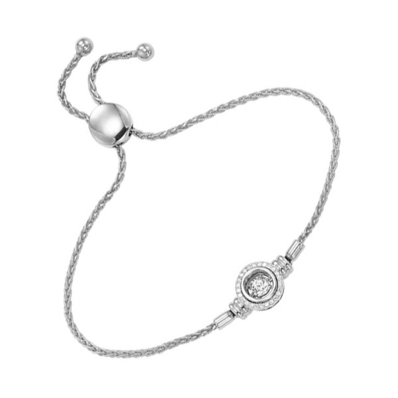 Gems One 14KT White Gold & Diamond Rhythm Of Love Bracelet  - 1/4 ctw