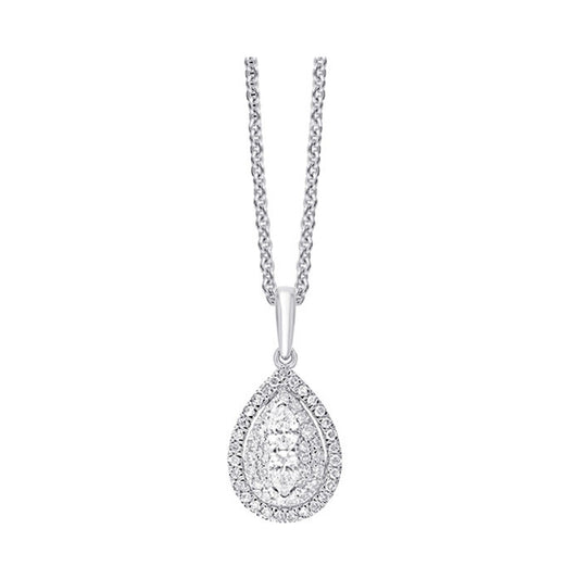 Gems One Silver Diamond (1/5Ctw) Pendant