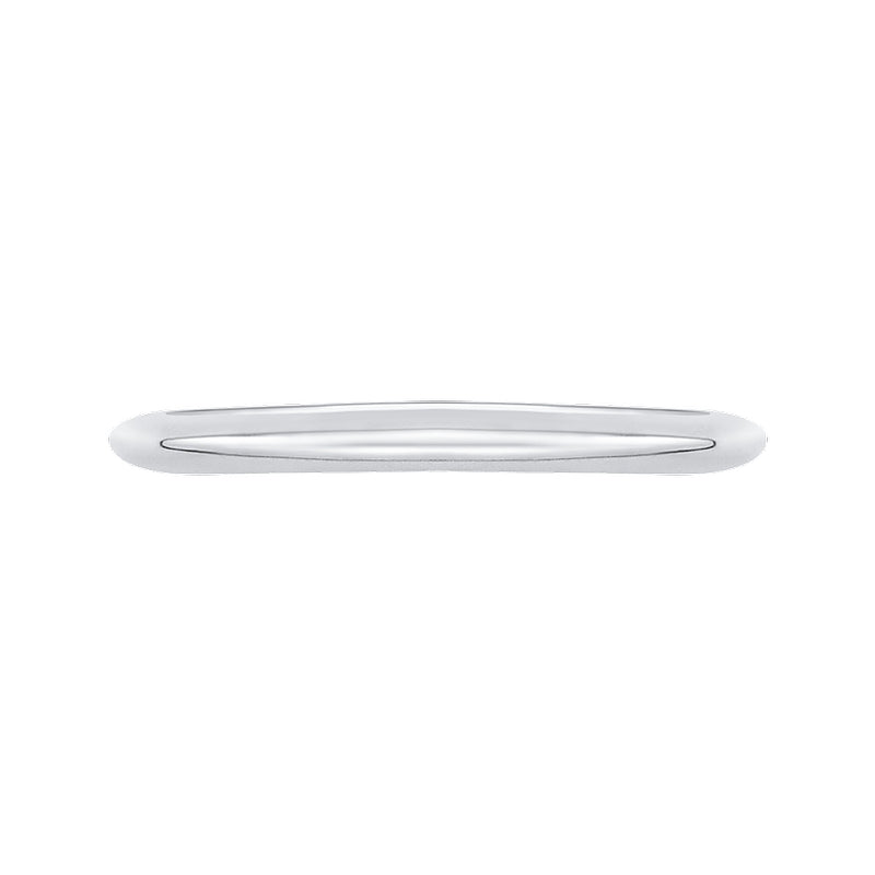 Shah Luxury 14K White Gold Plain Wedding Band
