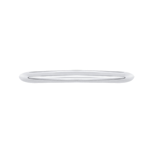 Shah Luxury 14K White Gold Plain Wedding Band