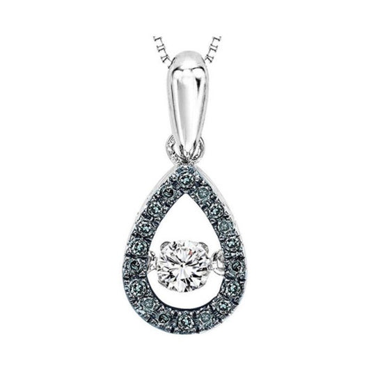 Gems One Silver (SLV 995) Diamond Rhythm Of Love Neckwear Pendant  - 1/5 ctw