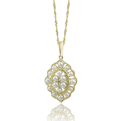 Imperial Pearl 14K Yellow Gold Freshwater Pearl Pendant