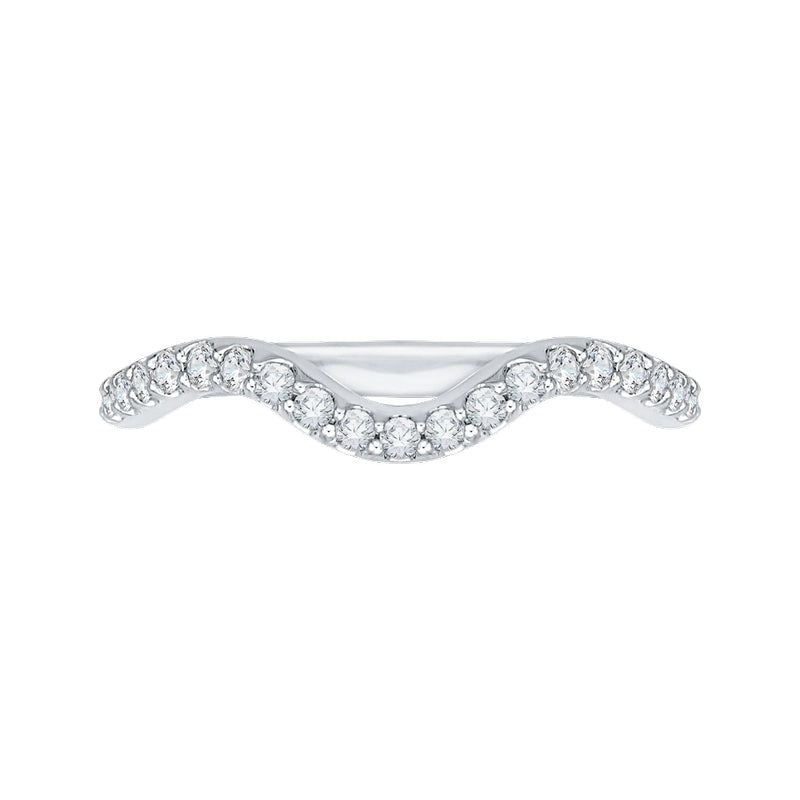 Shah Luxury Round Diamond Wedding Band In 14K White Gold