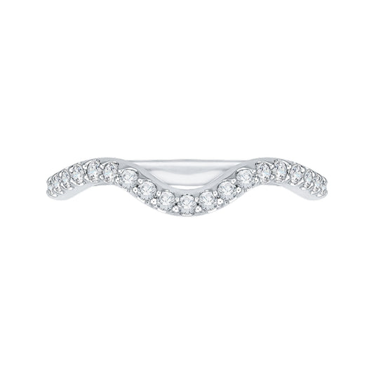 Shah Luxury Round Diamond Wedding Band In 14K White Gold