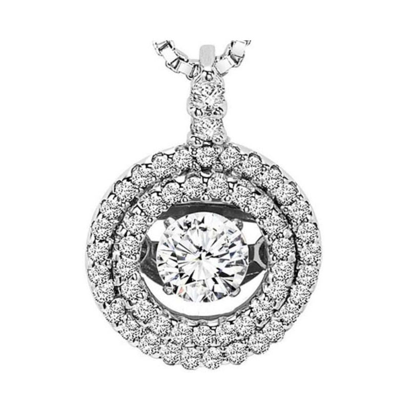Gems One 14KT White Gold & Diamond Rhythm Of Love Neckwear Pendant  - 1-3/4 ctw