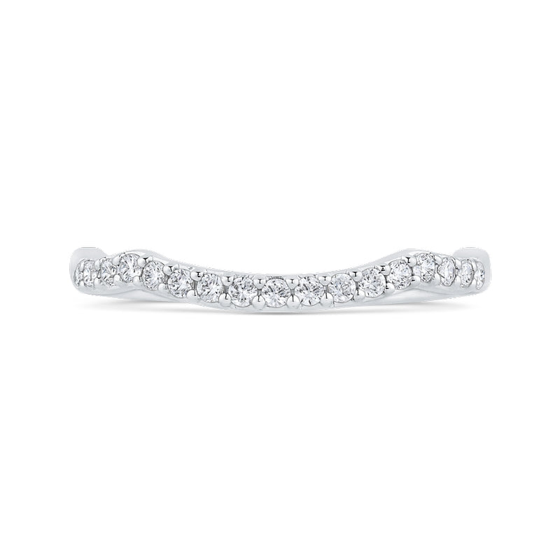 Shah Luxury Round Diamond Half-Eternity Wedding Band In 14K White Gold