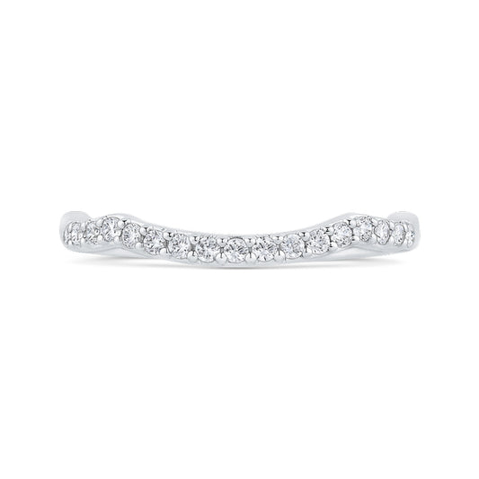 Shah Luxury Round Diamond Half-Eternity Wedding Band In 14K White Gold