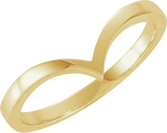 18K Yellow V Ring