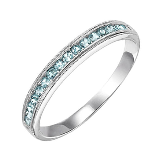 Gems One 14Kt White Gold Aquamarine (1/3 Ctw) Ring