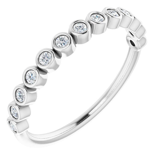 14K White 1/6 CTW Diamond Anniversary Band