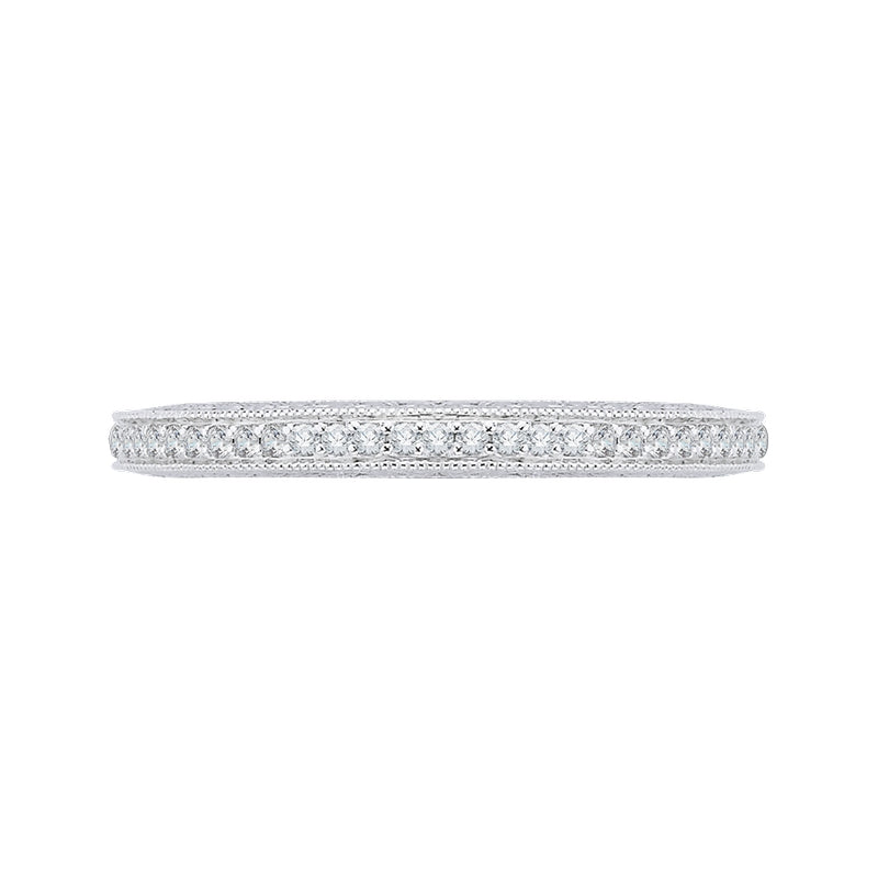 Shah Luxury 14K White Gold Diamond Eternity Wedding Band