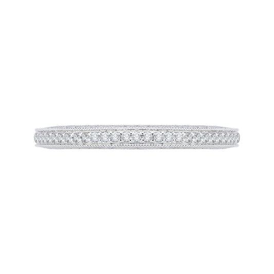 Shah Luxury 14K White Gold Diamond Eternity Wedding Band