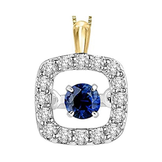 Gems One 14KT Yellow Gold & Diamond Rhythm Of Love Neckwear Pendant  - 1/8 ctw