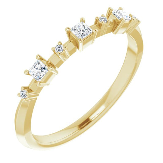 14K Yellow 1/6 CTW Diamond Anniversary Band