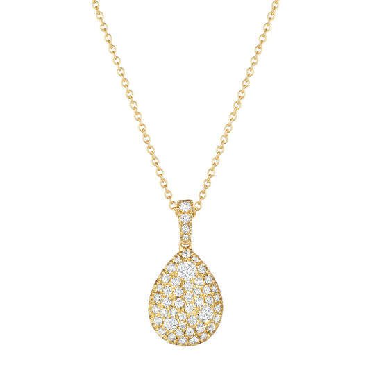 Henri Daussi 14k Yellow Gold Diamond Pendant