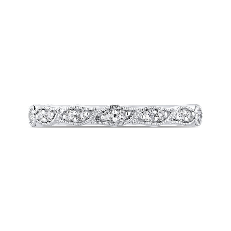 Shah Luxury Half-Eternity Wedding Band In Round Diamond 14K White Gold