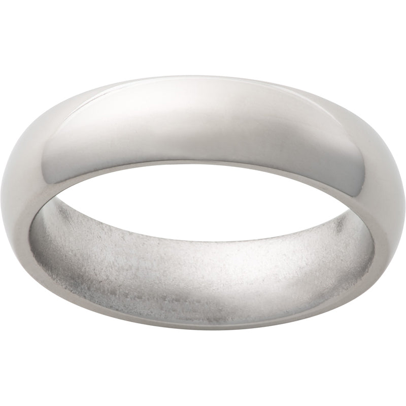 Titanium Domed Band with Polish Finish