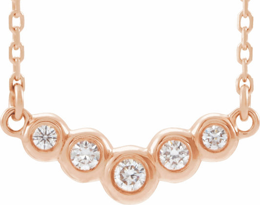 14K Rose  1/8 CTW Diamond 18 Necklace