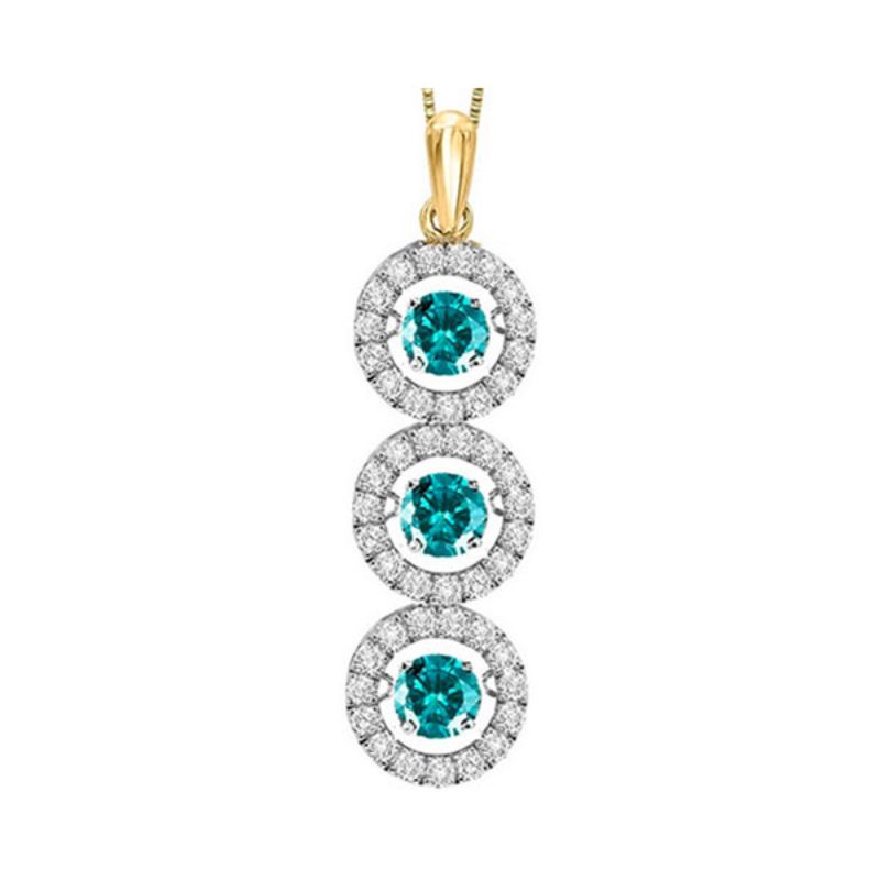 Gems One 14KT Yellow Gold & Diamond Rhythm Of Love Neckwear Pendant   - 2 ctw