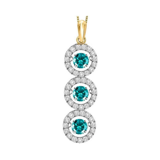 Gems One 14KT Yellow Gold & Diamond Rhythm Of Love Neckwear Pendant   - 2 ctw
