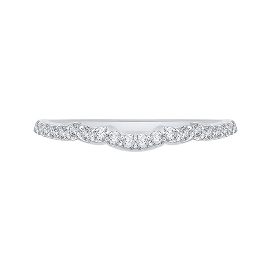 Shah Luxury Round Diamond Half-Eternity Wedding Band In 14K White Gold