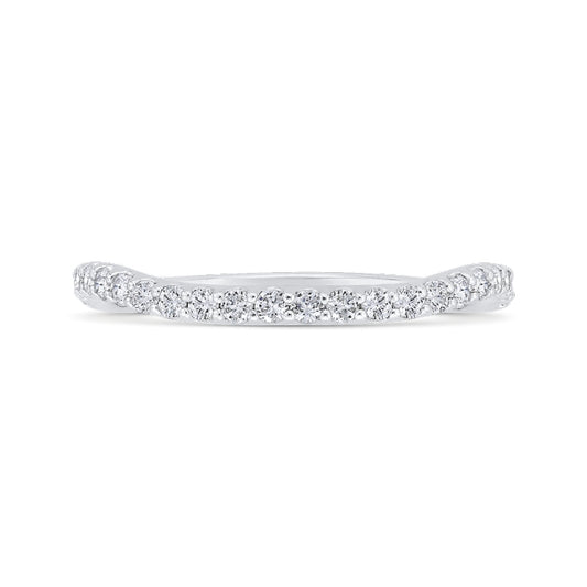 Shah Luxury 14K White Gold Diamond Wedding Band