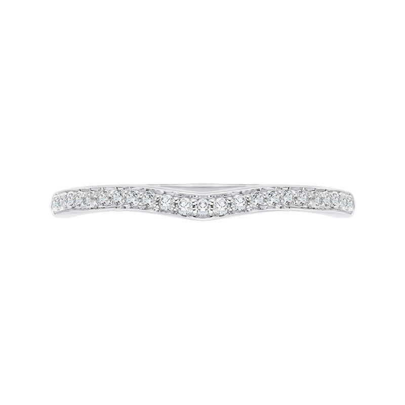 Shah Luxury Round Diamond Wedding Band In 14K White Gold