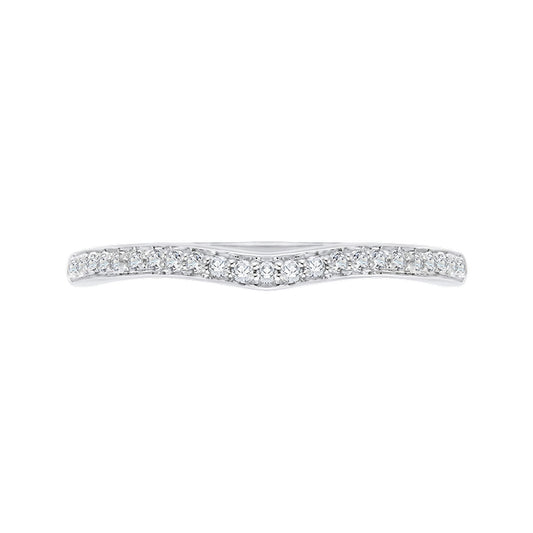 Shah Luxury Round Diamond Wedding Band In 14K White Gold