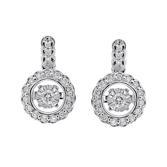 Gems One Mix Metal W-Gold Silver Diamond (1/6Ctw) Earring