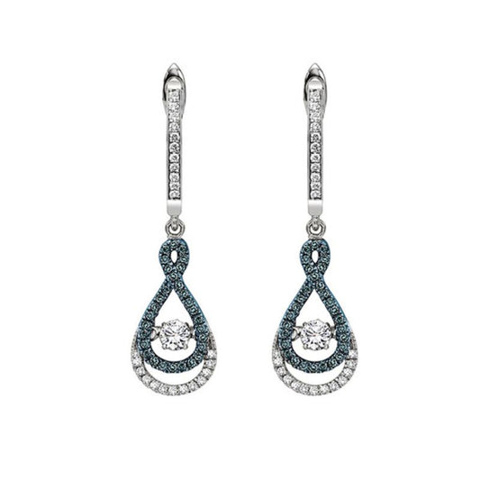 Gems One 14KT White Gold & Diamond Rhythm Of Love Fashion Earrings  - 1/2 ctw