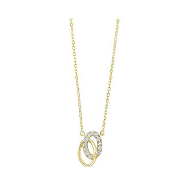 Gems One 14Kt Yellow Gold Diamond (1/12 Ctw) Pendant