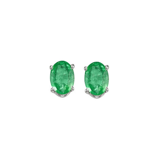 Gems One 14Kt White Gold Emerald (1 Ctw) Earring