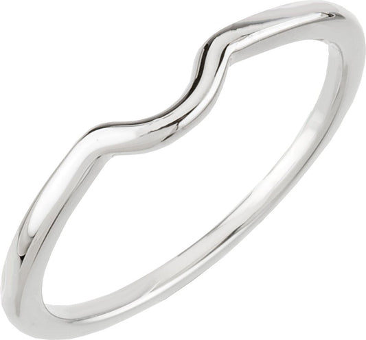 14K White Band for 4.5 mm Engagement Ring