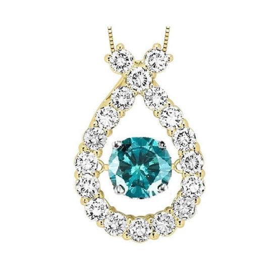 Gems One 14KT Yellow Gold & Diamond Rhythm Of Love Neckwear Pendant  - 1-1/2 ctw