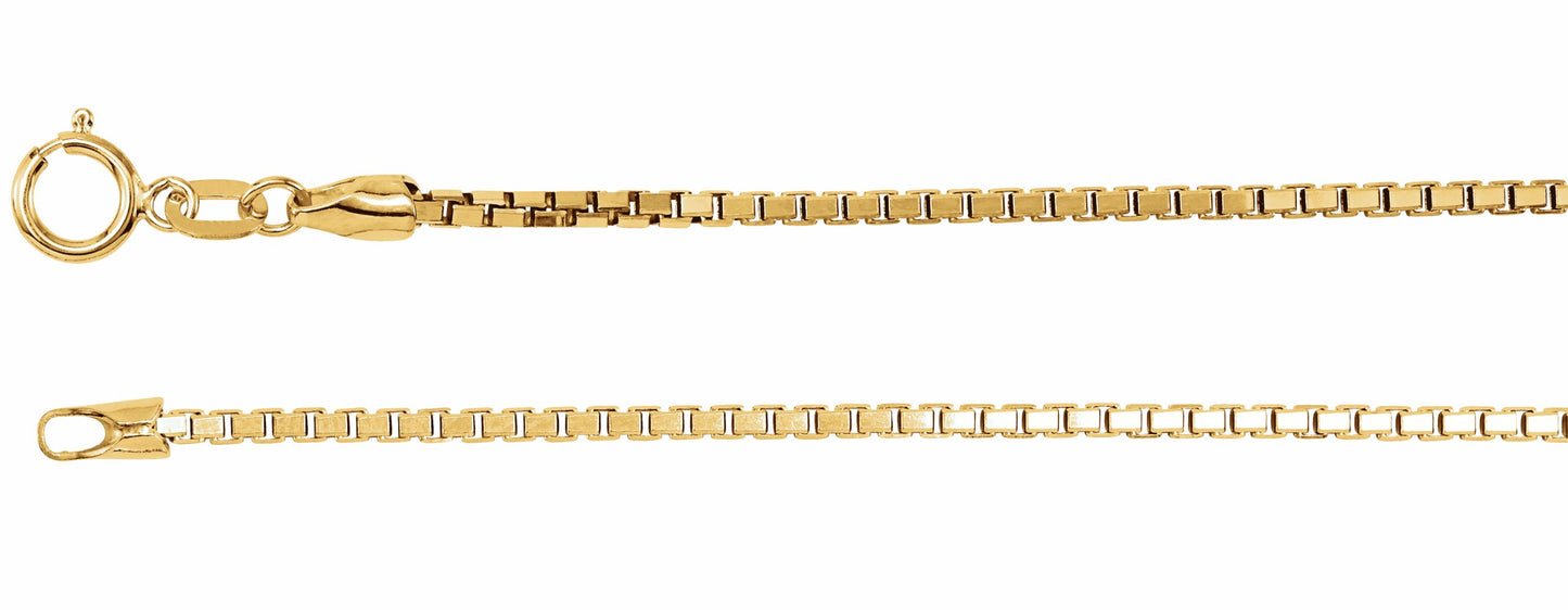 14K Yellow 1.75 mm Diamond Cut Box 7 Bracelet