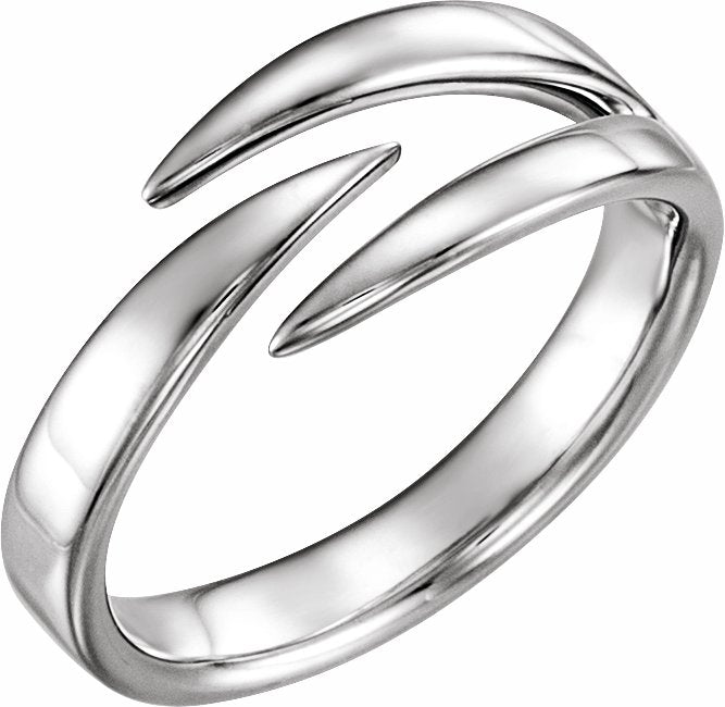 14K White Negative Space Ring