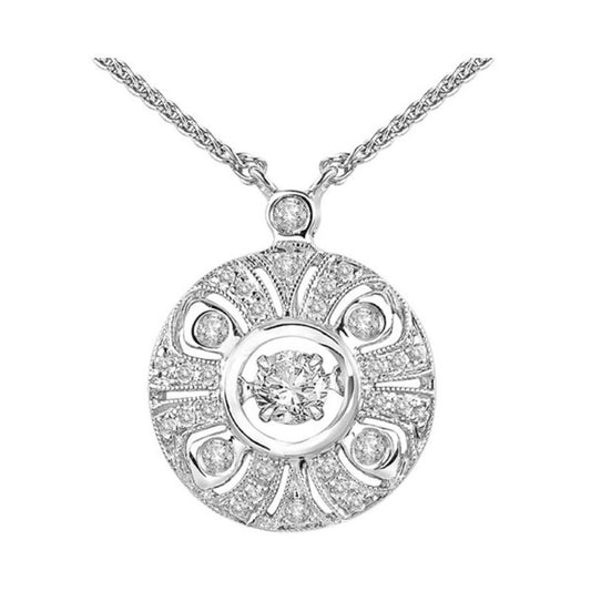 Gems One 14KT White Gold & Diamonds Stunning Neckwear Pendant - 1-5/8 ctw