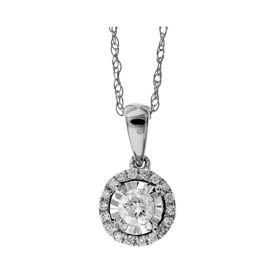 Gems One 14Kt White Gold Diamond (1/6Ctw) Pendant