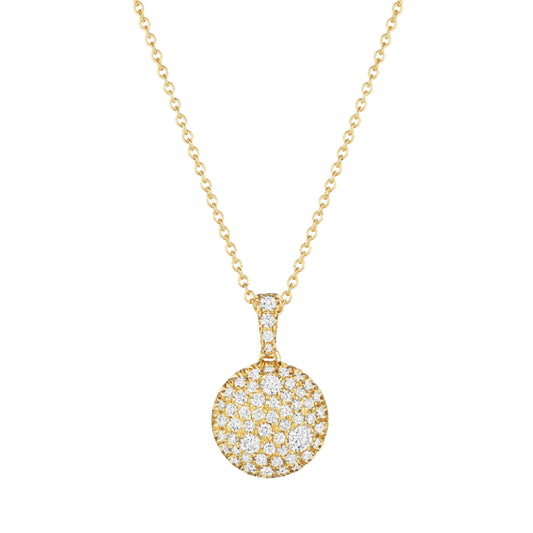 Henri Daussi 18k Yellow Gold Diamond Pendant