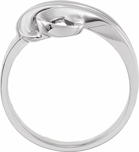 14K White Freeform Ring