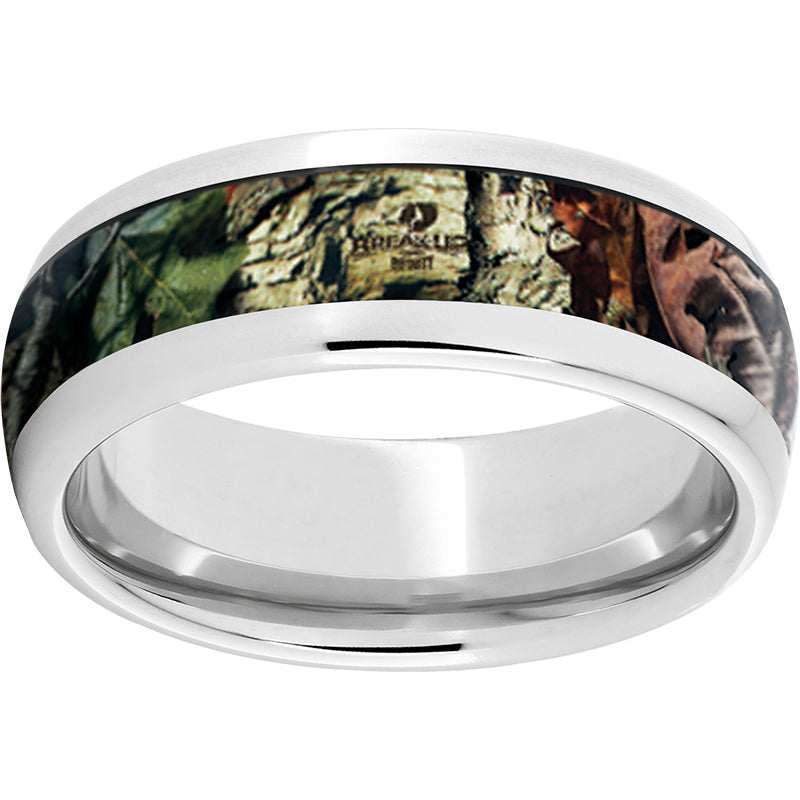 Serinium Domed Band with Mossy Oak Break-Up Infinity Inlay